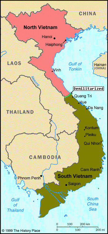 Map of Vietnam.